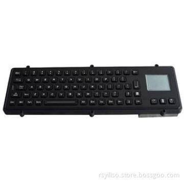 Ruggedized Touchpad Black Metal Keyboards With Red Backligh